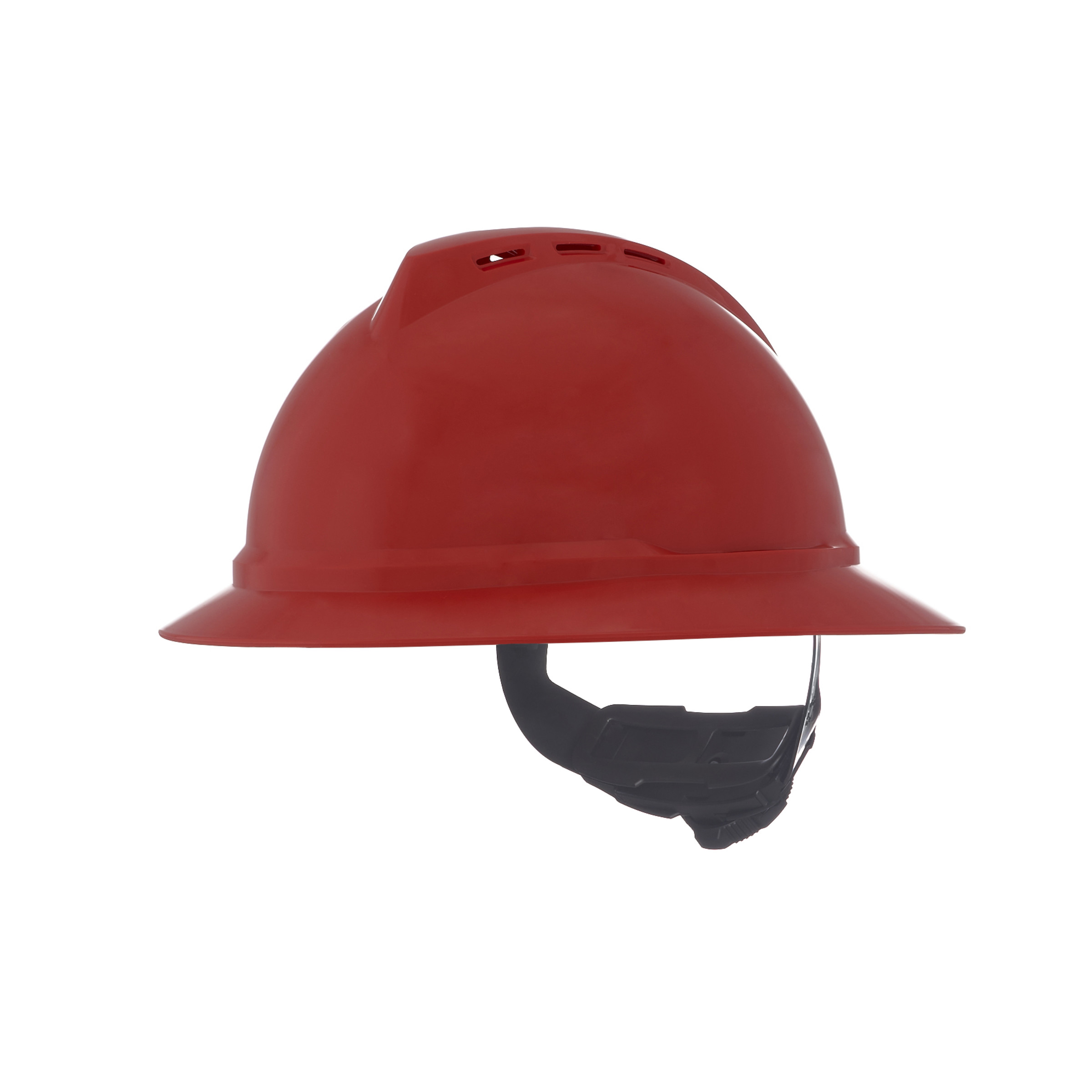 V-Gard 500 Hat, Red Vented, 6-Point Fas-Trac III